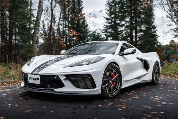 20-Present Chevrolet Corvette C8 6.2L Armor Pro Cat-Back Active Exhaust System Quad Rear Outlet with Carbon Fiber Tips MBRP