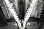 15-23 Dodge Challenger Aluminized Steel 3 Inch Dual Cat Back Quad Tips (Street Version) Exhaust System MBRP