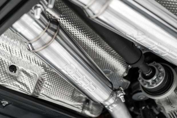 T304 Stainless Steel 3.0 Inch Cat-Back Dual Rear Street Profile with Dual Carbon Fiber Tips 15-23 Dodge Charger MBRP