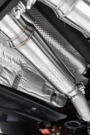 T304 Stainless Steel 3.0 Inch Cat-Back Dual Rear Street Profile with Dual Carbon Fiber Tips 15-23 Dodge Charger MBRP