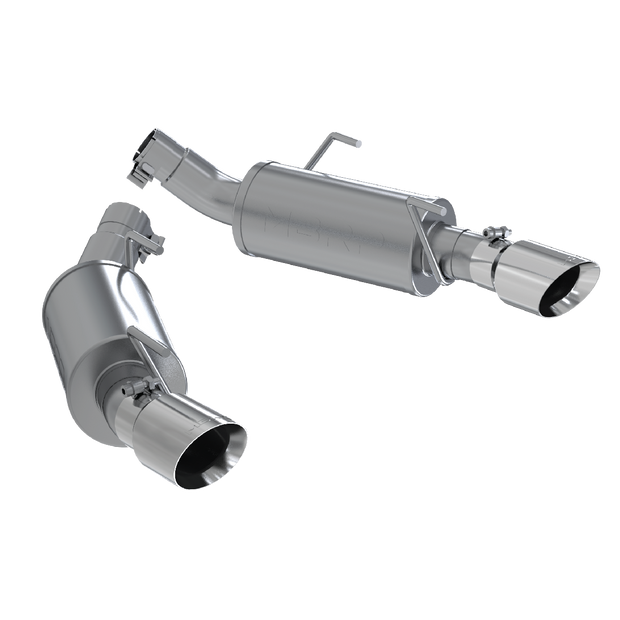 Dual Mufflers Axle Back Split Rear T304 Stainless Steel For 05-10 Ford Mustang GT 4.6L MBRP