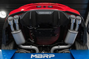 18-23 Ford Mustang GT 5.0L T304 Stainless Steel 3 Inch Cat-Back Dual Rear with Quad Carbon Fiber Tips Street Version MBRP