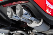 18-23 Ford Mustang GT 5.0L T304 Stainless Steel 3 Inch Cat-Back Dual Rear with Quad Carbon Fiber Tips Street Version MBRP
