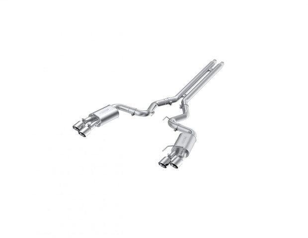 3 Inch Cat Back Exhaust System For 18-23 Ford Mustang GT 5.0L With Quad 4 Inch Dual Wall Tips Street Version Aluminized Steel MBRP
