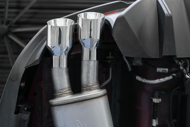 3 Inch Cat Back Exhaust System For 18-23 Ford Mustang GT 5.0L With Quad 4 Inch Dual Wall Tips Street Version Black Coated MBRP