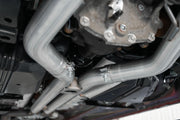 18-23 Ford Mustang GT 5.0L T304 Stainless Steel 3 Inch Cat-Back Dual Rear with Quad Carbon Fiber Tips Race Version MBRP