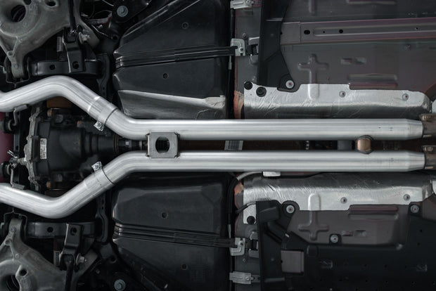 3 Inch Cat Back Exhaust System For 18-23 Ford Mustang GT 5.0L With Quad 4 Inch Dual Wall Tips Race Version Black Coated MBRP