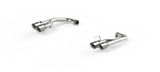 Exhaust Pipe 2.5 Inch Axle Back With Quad 4 Inch Dual Wall Tips For 18-23 Ford Mustang GT 5.0L Non Active Exhaust T304 Stainless Steel MBRP