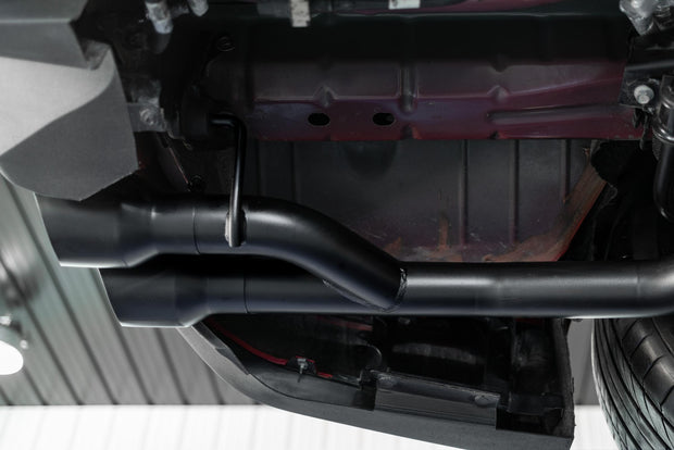 2018-23 Ford Mustang GT 5.0L T304 Stainless Steel 2.5 Inch Axle-Back with Quad Carbon Fiber Tips MBRP