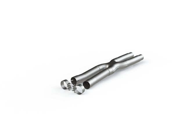 2.5 Inch Exhaust Resonator Bypass X-Pipe Aluminized Steel For 15-Up Ford Mustang GT 5.0L MBRP