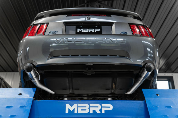 1999-2004 Ford Mustang GT/ Mach 1 4.6L Aluminized Steel 2.5 Inch Cat-Back Dual Rear Exit MBRP