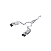 2019-2023 Ford Mustang 2.3L EcoBoost Active T304 Stainless Steel 3 Inch Cat-Back Quad Rear Exit with CF Tips MBRP