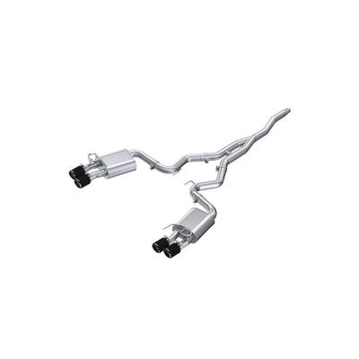2019-2023 Ford Mustang 2.3L EcoBoost Active T304 Stainless Steel 3 Inch Cat-Back Quad Rear Exit with CF Tips MBRP
