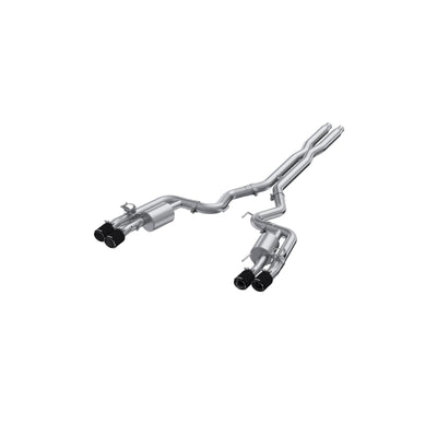 24-Up Ford Mustang GT S650 5.0L 3 Inch Cat-Back Exhaust System, Armor Pro T304 Stainless Steel Quad Rear Exit With Carbon Fiber Tips, Active, MBRP
