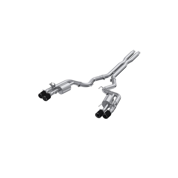 24-Up Ford Mustang GT S650 5.0L 3 Inch Cat-Back Exhaust System, Armor Pro T304 Stainless Steel Quad Rear Exit With Carbon Fiber Tips, Active, MBRP