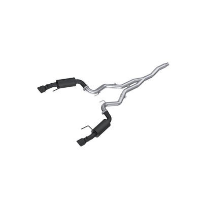 3 Inch Cat Back Exhaust System For 15-18 Ford Mustang 2.3 EcoBoost and 19-Up Ford Mustang 2.3L EcoBoost Dual Split Rear Street Version 4.5 Inch Tips Armor BLK MBRP