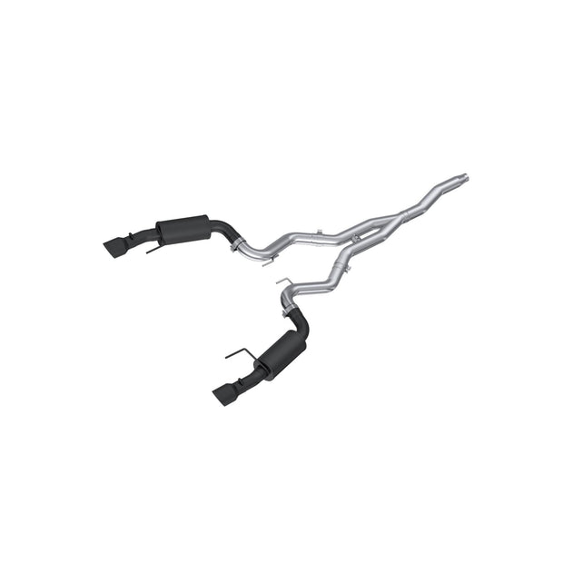 3 Inch Cat Back Exhaust System For 15-18 Ford Mustang 2.3 EcoBoost and 19-Up Ford Mustang 2.3L EcoBoost Dual Split Rear Street Version 4.5 Inch Tips Armor BLK MBRP