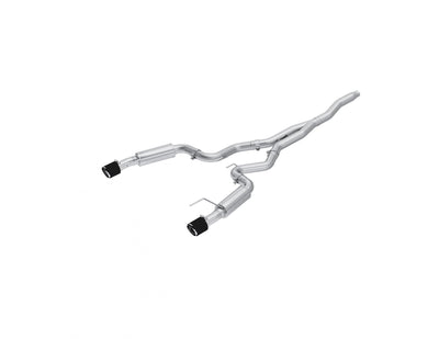 2015-Up Ford Mustang 2.3L EcoBoost and 2019-Up Ford Mustang 2.3L EcoBoost T304 Stainless Steel 3 Inch Cat-Back Dual Split Rear with Carbon Fiber Tips Race Version MBRP