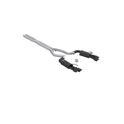 24-Up Ford Mustang GT 5.0L Armor BLK Black-Coated Aluminized Steel 3 Inch Cat-Back Dual Split Rear with Quad Black Tips Street Profile MBRP 