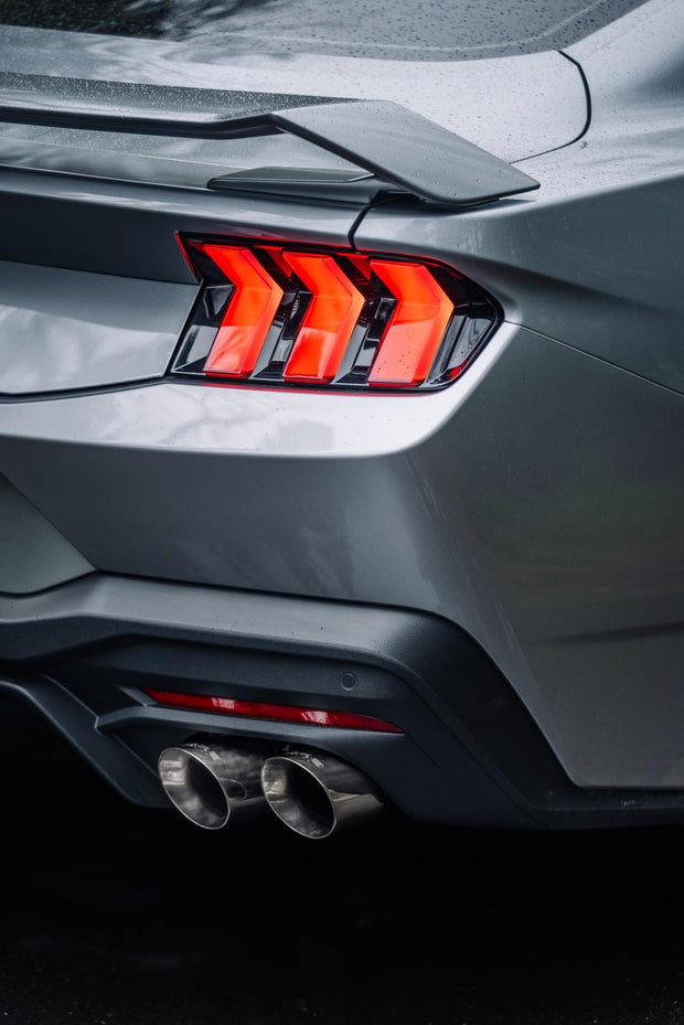 24-Up Ford Mustang GT 5.0L, Armor Pro T304 Stainless Steel 3 Inch Cat-Back Dual Split Rear with Quad Carbon Fiber Tips, Race Profile MBRP