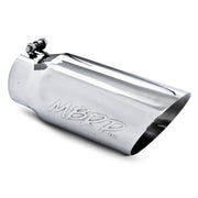 Exhaust Tail Pipe Tip 5 Inch O.D. Dual Wall Angled 4 Inch Inlet 12 Inch Length T304 Stainless Steel MBRP