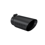 Exhaust Tip 5 Inch O.D. Dual Wall Angled 4 Inch Inlet 12 Inch Length-Black Finish MBRP