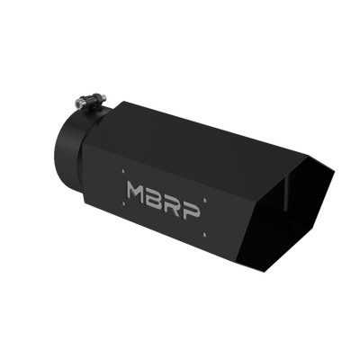 Universal 6 Inch Hexagon Shaped Armor BLK MBRP Exhaust Tip MBRP
