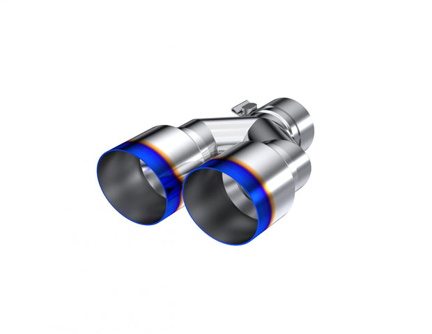 T304 Stainless Steel Burnt End Tip 2.5 Inch ID Dual 3.5 Inch OD Out 9.5 Inch Length Single Wall MBRP