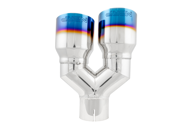 T304 Stainless Steel Burnt End Tip 2.5 Inch ID Dual 3.5 Inch OD Out 9.5 Inch Length Single Wall MBRP