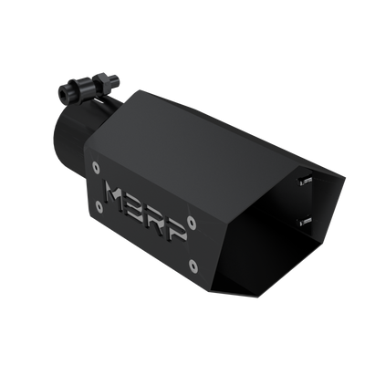 Universal 4 Inch Hexagon Shaped 2.5 Inch Inlet 10 Inch Assembled Black Hardware MBRP Exhaust Tip