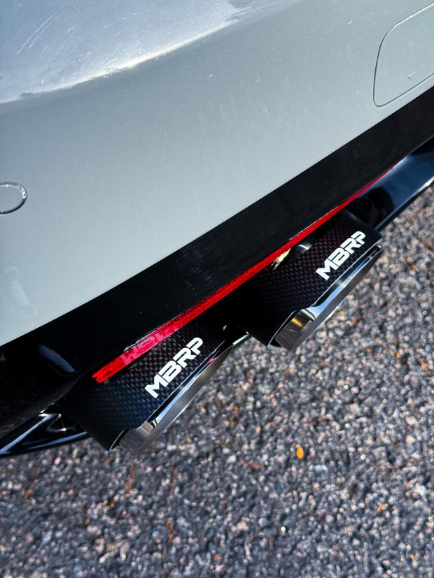 2018-2021 Kia Stinger GT Carbon Fiber Bezel Kit, Quad 4 Inch OD, 2.5 Inch ID Tips MBRP 