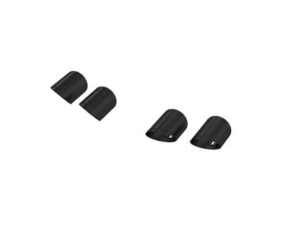Black-Coated 4 Inch Quad Tip Cover Kit for 2015-Up Ford Mustangs with Quad Tips MBRP
