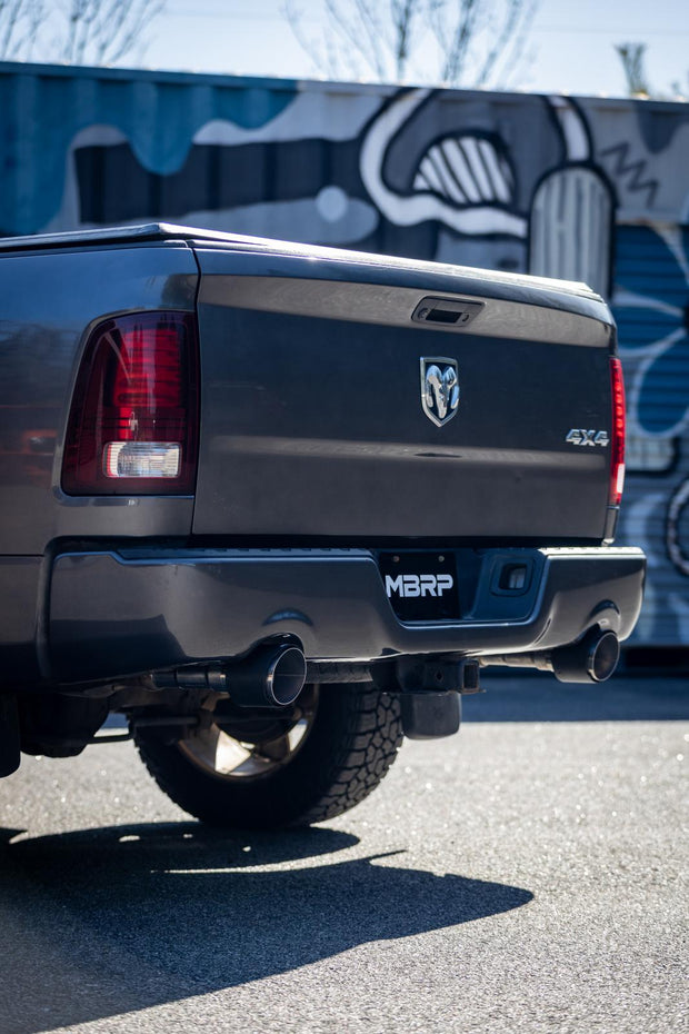 2009-2018 Ram 1500 and 2019-2024 Ram 1500 5.7L Hemi Carbon Fiber Exhaust Tips, 5 Inch OD Dual Wall Angle Cut. Sold In Pairs MBRP