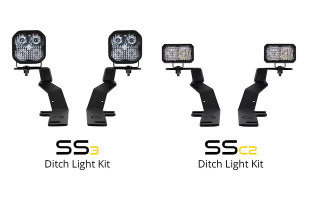 Stage Series 2in LED Ditch Light Kit for 2017-2020 Ford Raptor, Pro Yellow Combo Diode Dynamics